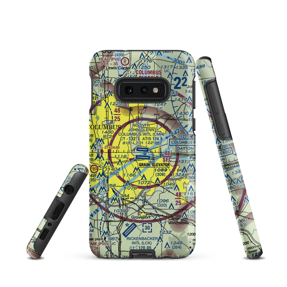 John Glenn Columbus International Airport (CMH) VFR Sectional Samsung Phone Case Samsung Galaxy S10e model shown