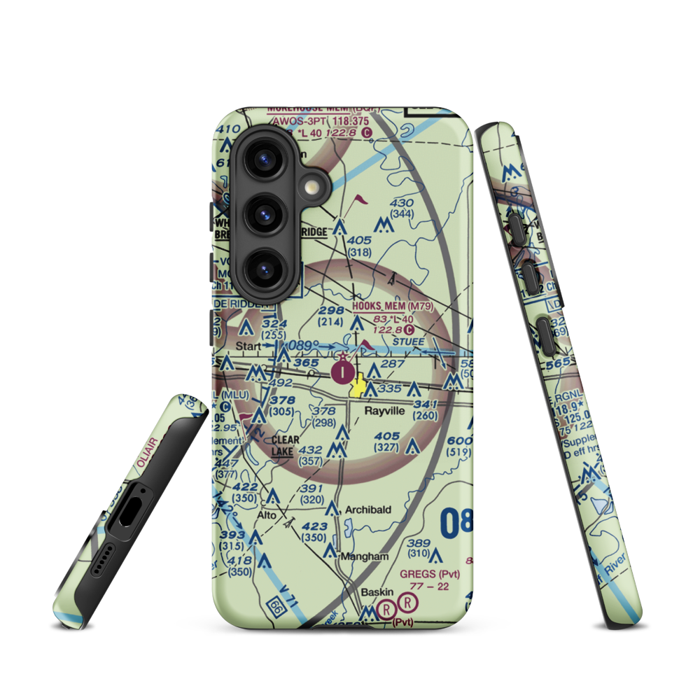 John H Hooks Jr Memorial Airport (M79) VFR Sectional Samsung Phone Case Samsung Galaxy S24 model shown