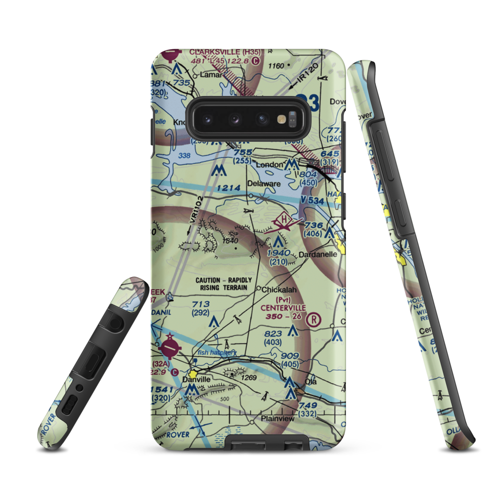 John Harris Field (AR05) VFR Sectional Samsung Phone Case Samsung Galaxy S10e model shown