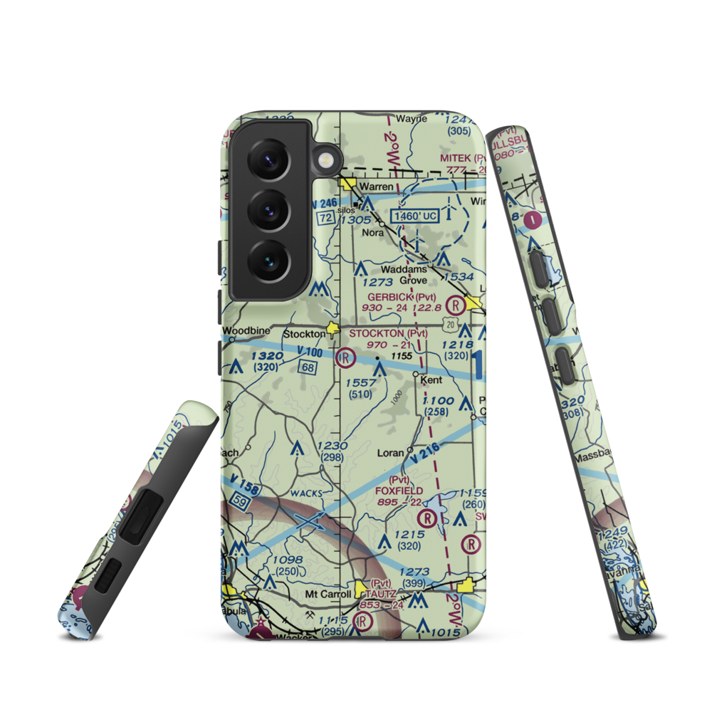 John L Coppernoll Airport (4LL3) VFR Sectional Samsung Phone Case Samsung Galaxy S22 model shown