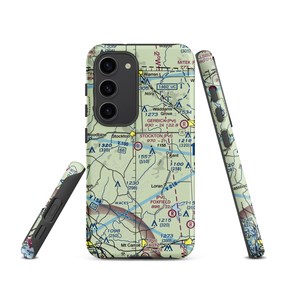 John L Coppernoll Airport (4LL3) VFR Sectional Samsung Phone Case Samsung Galaxy S23 model shown