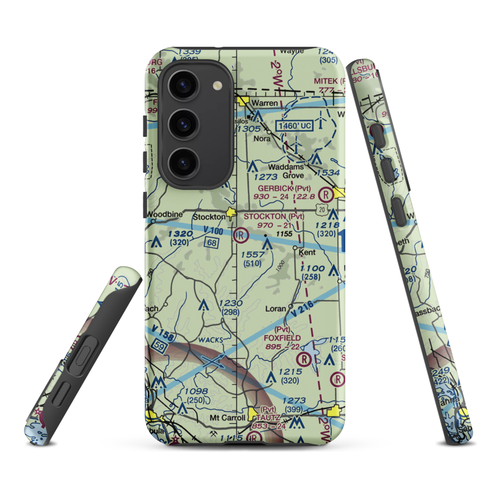 John L Coppernoll Airport (4LL3) VFR Sectional Samsung Phone Case Samsung Galaxy S23 Plus model shown