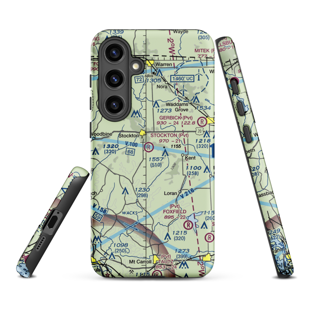 John L Coppernoll Airport (4LL3) VFR Sectional Samsung Phone Case Samsung Galaxy S24 Plus model shown