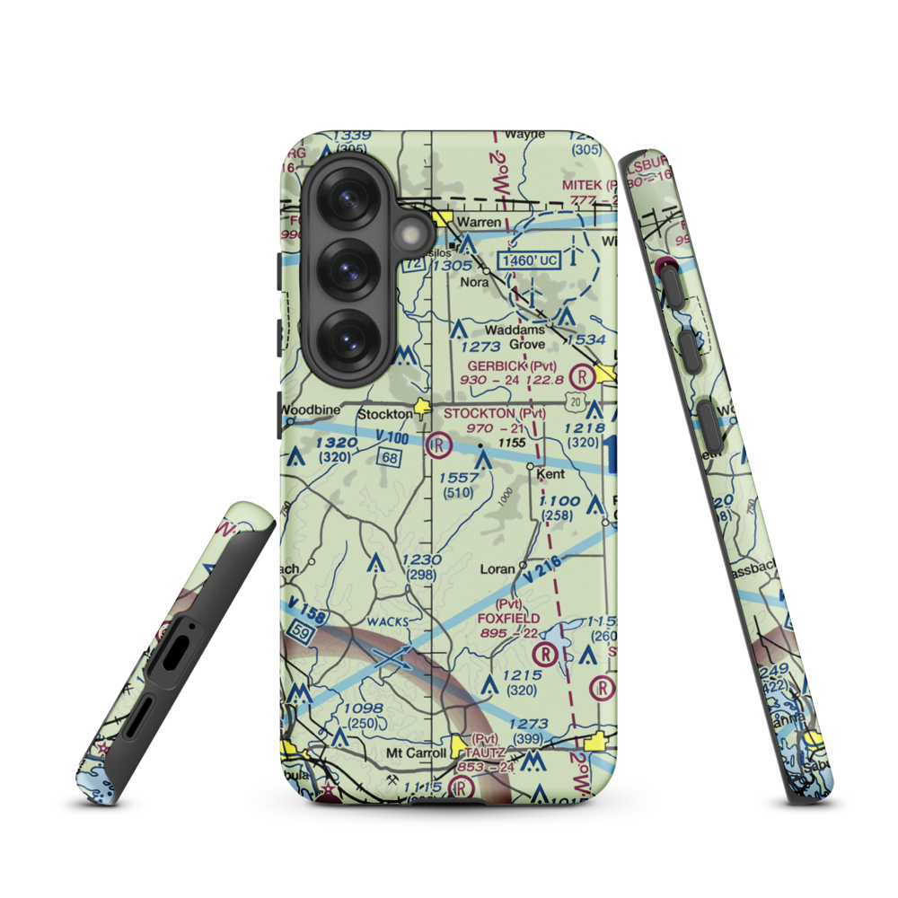 John L Coppernoll Airport (4LL3) VFR Sectional Samsung Phone Case Samsung Galaxy S25 model shown
