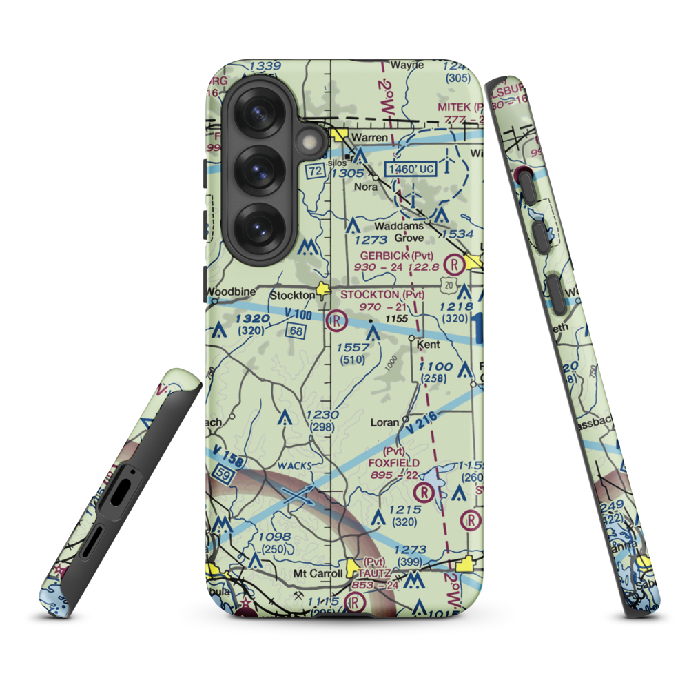 John L Coppernoll Airport (4LL3) VFR Sectional Samsung Phone Case Samsung Galaxy S25 Plus model shown