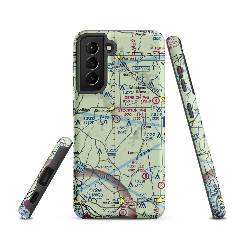 John L Coppernoll Airport (4LL3) VFR Sectional Samsung Phone Case Samsung Galaxy S21 model shown