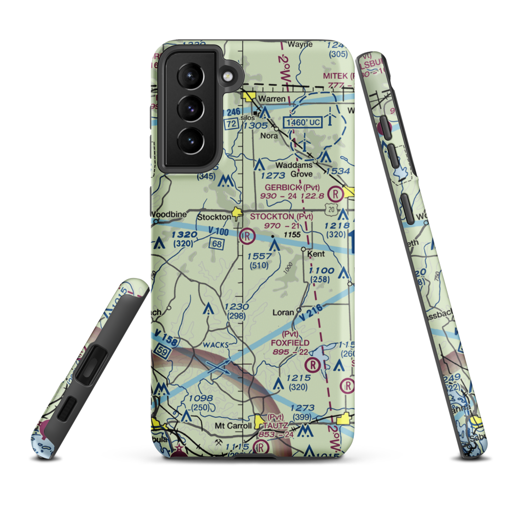 John L Coppernoll Airport (4LL3) VFR Sectional Samsung Phone Case Samsung Galaxy S21 Plus model shown