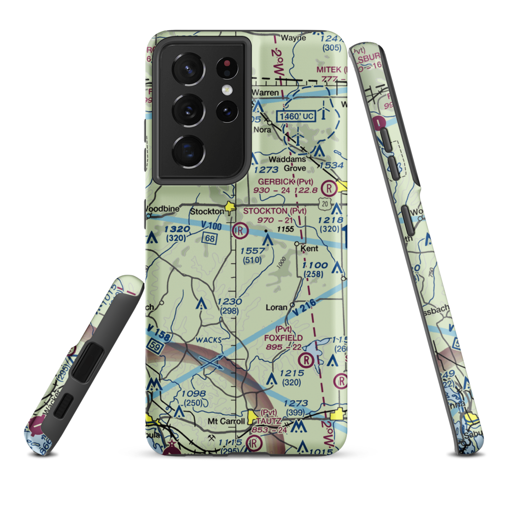 John L Coppernoll Airport (4LL3) VFR Sectional Samsung Phone Case Samsung Galaxy S21 Ultra model shown