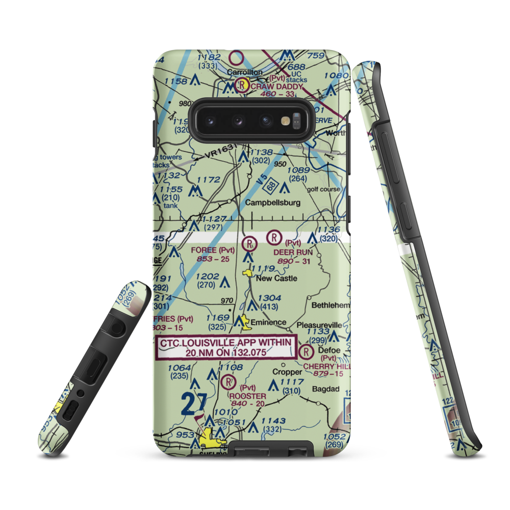 John M. Foree Airport (12KY) VFR Sectional Samsung Phone Case Samsung Galaxy S10 Plus model shown