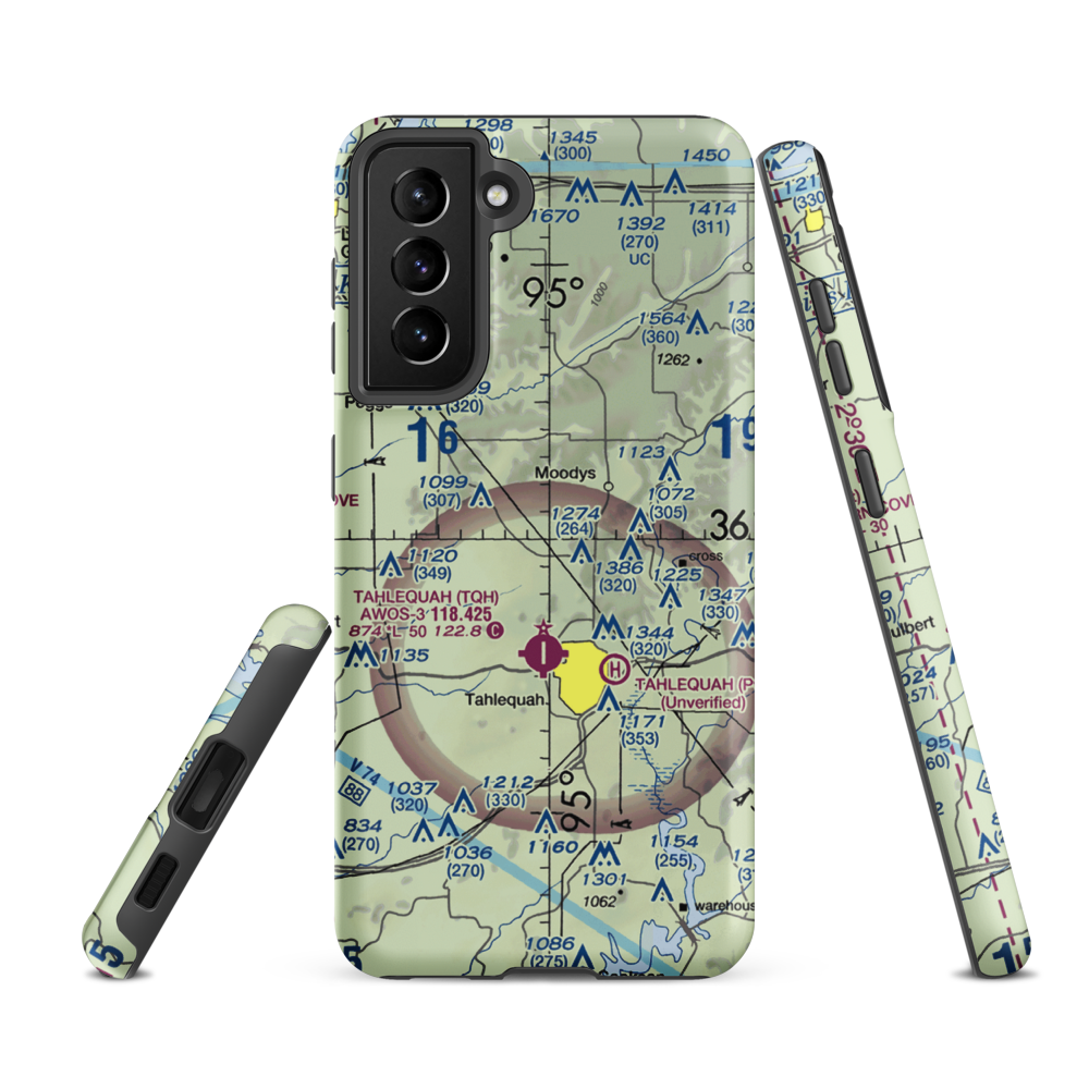 John Reid Airport (6OK1) VFR Sectional Samsung Phone Case Samsung Galaxy S21 FE model shown