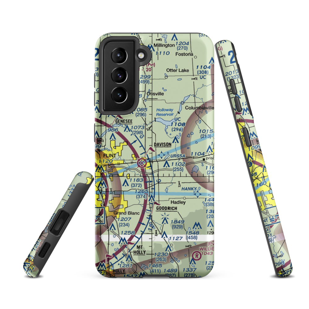 John's Airport (12MI) VFR Sectional Samsung Phone Case Samsung Galaxy S21 FE model shown