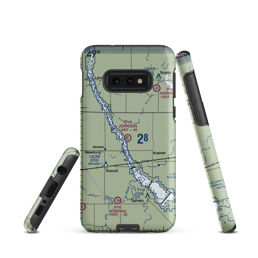 Johnson Airport (2ND7) VFR Sectional Samsung Phone Case Samsung Galaxy S10 Plus model shown