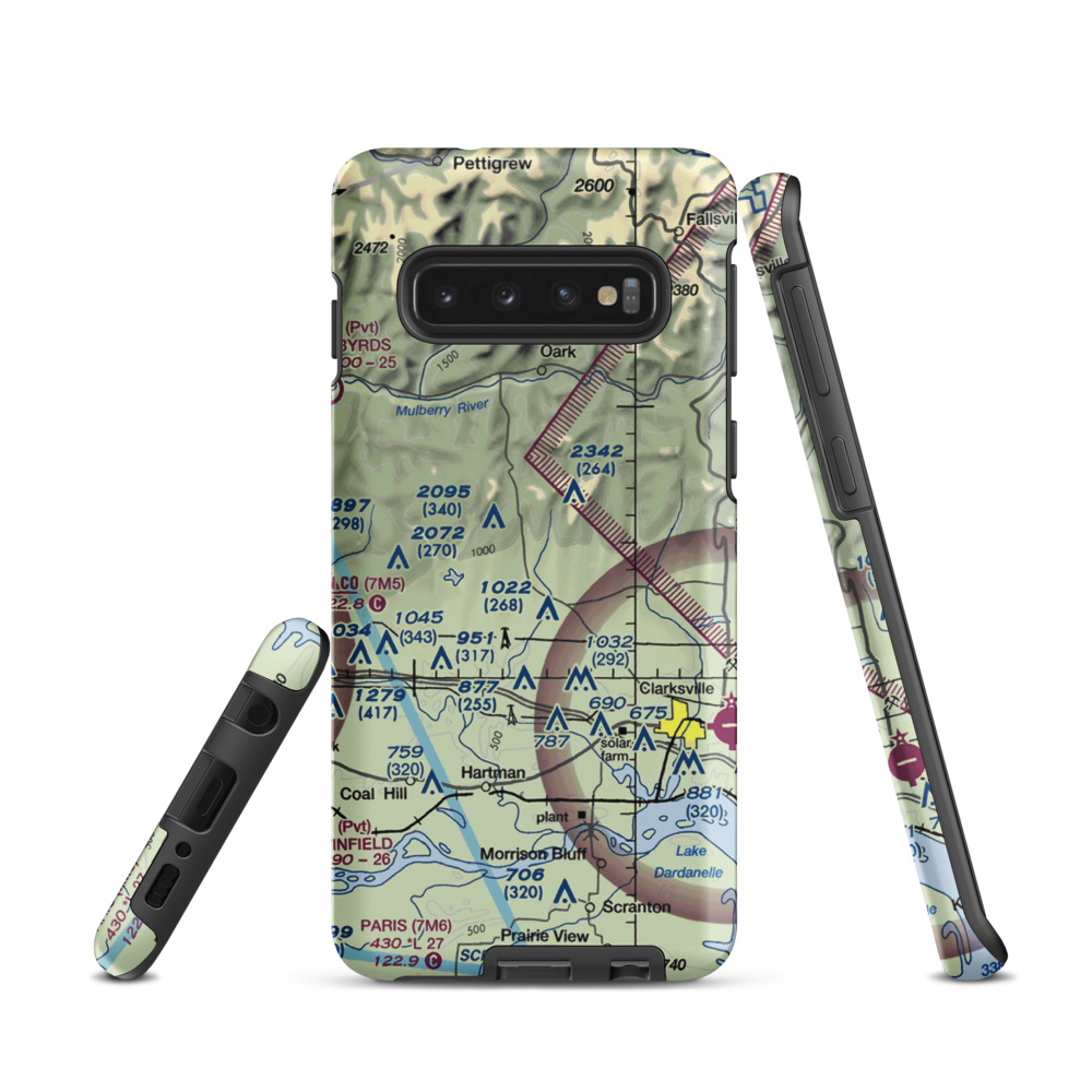 Johnson Farm Lines Airport (US-0014) VFR Sectional Samsung Phone Case Samsung Galaxy S10 model shown