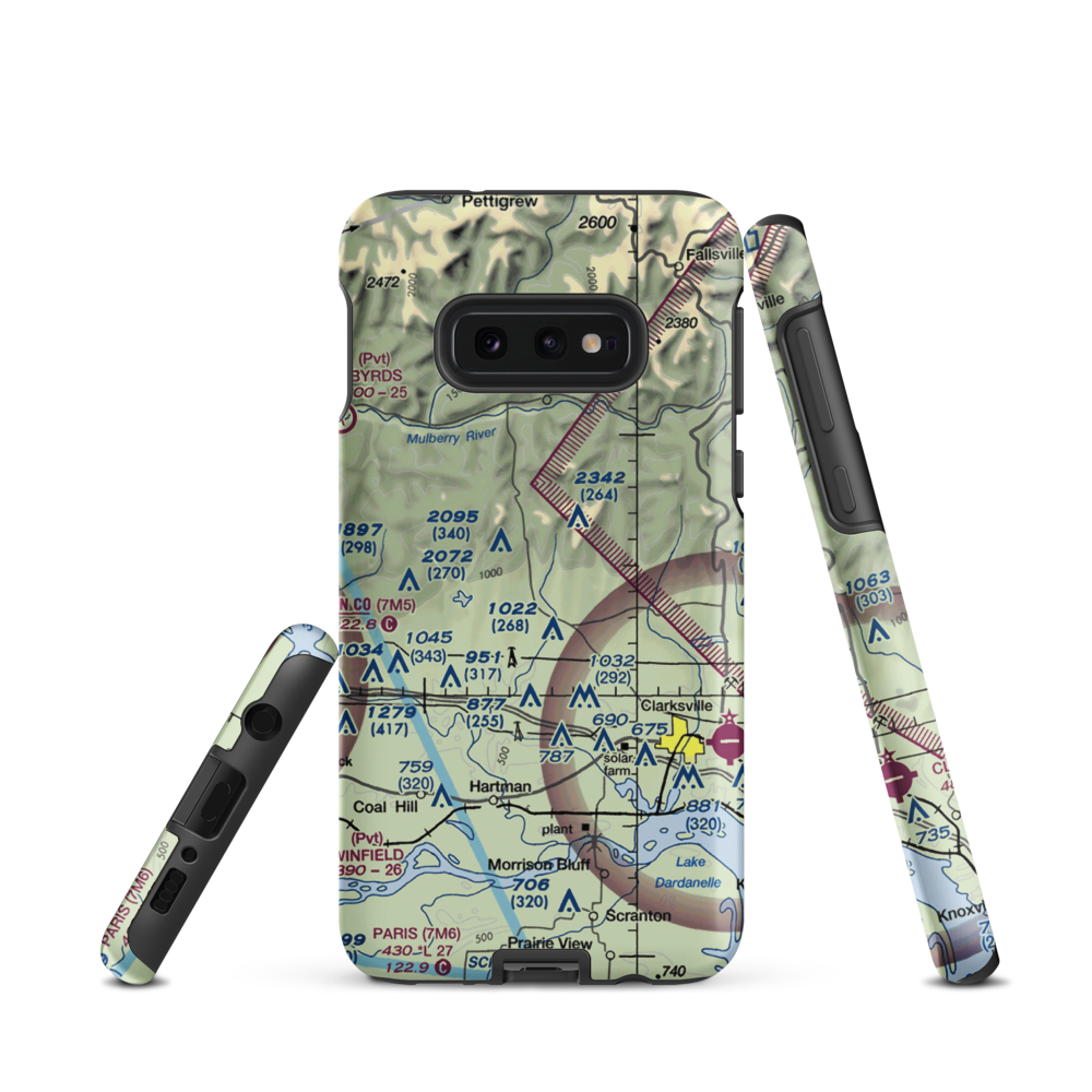 Johnson Farm Lines Airport (US-0014) VFR Sectional Samsung Phone Case Samsung Galaxy S10e model shown