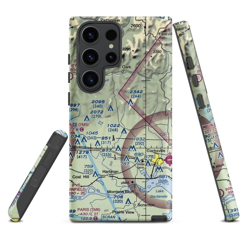 Johnson Farm Lines Airport (US-0014) VFR Sectional Samsung Phone Case Samsung Galaxy S23 Ultra model shown