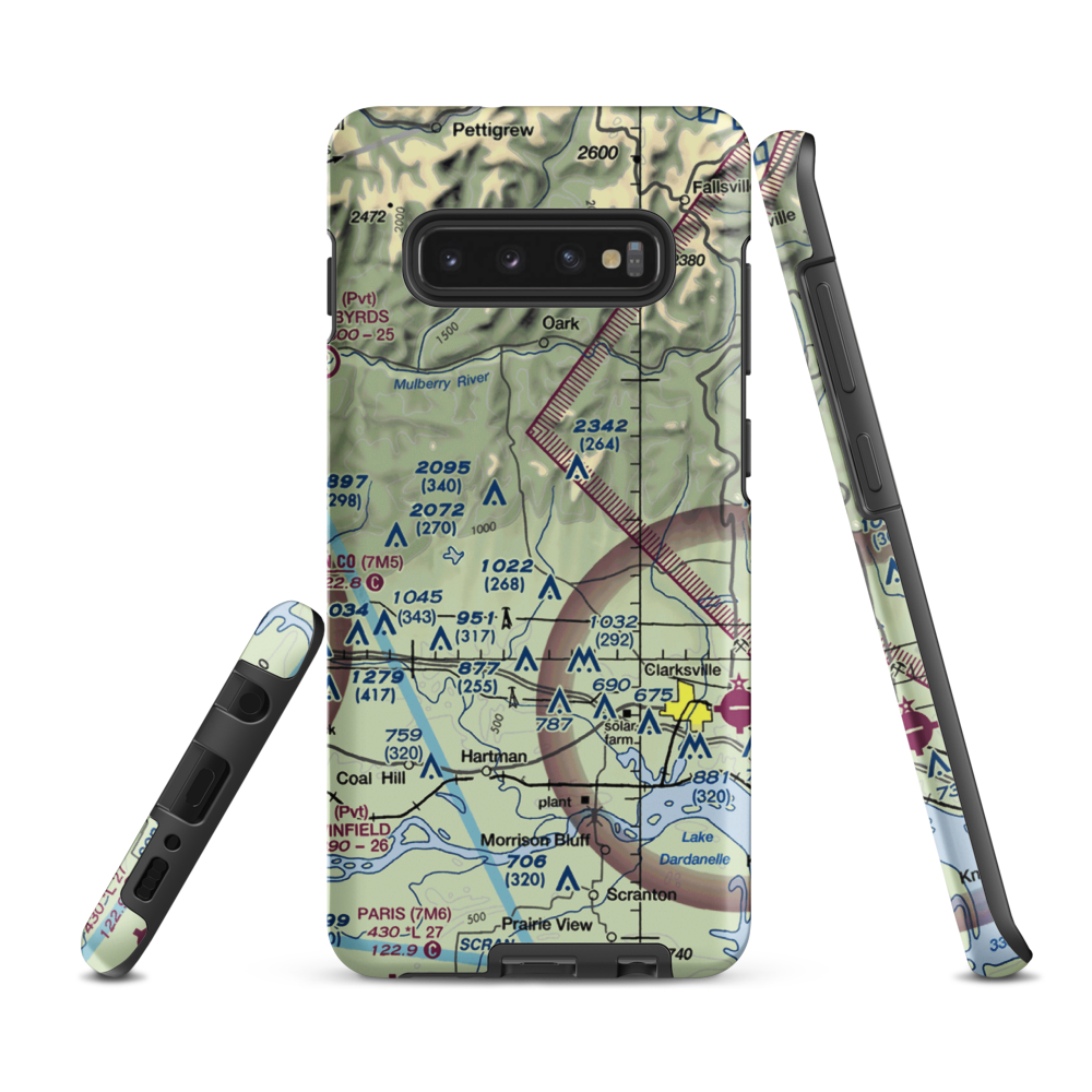Johnson Farm Lines Airport (US-0014) VFR Sectional Samsung Phone Case Samsung Galaxy S10 Plus model shown