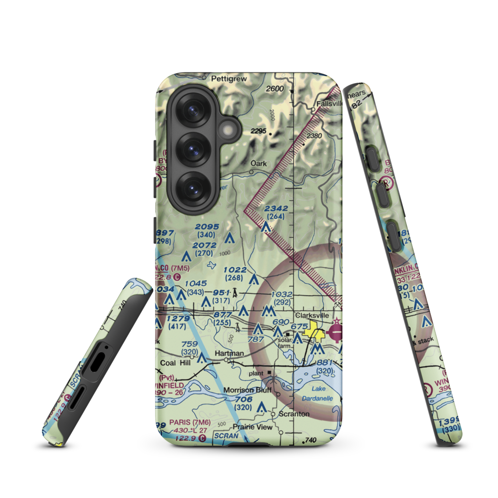 Johnson Farm Lines Airport (US-0014) VFR Sectional Samsung Phone Case Samsung Galaxy S25 model shown