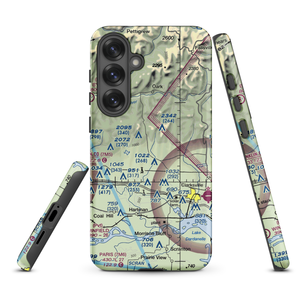 Johnson Farm Lines Airport (US-0014) VFR Sectional Samsung Phone Case Samsung Galaxy S25 Plus model shown
