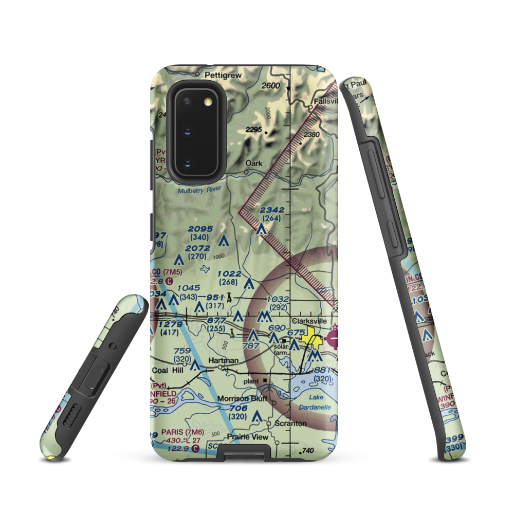 Johnson Farm Lines Airport (US-0014) VFR Sectional Samsung Phone Case Samsung Galaxy S20 model shown