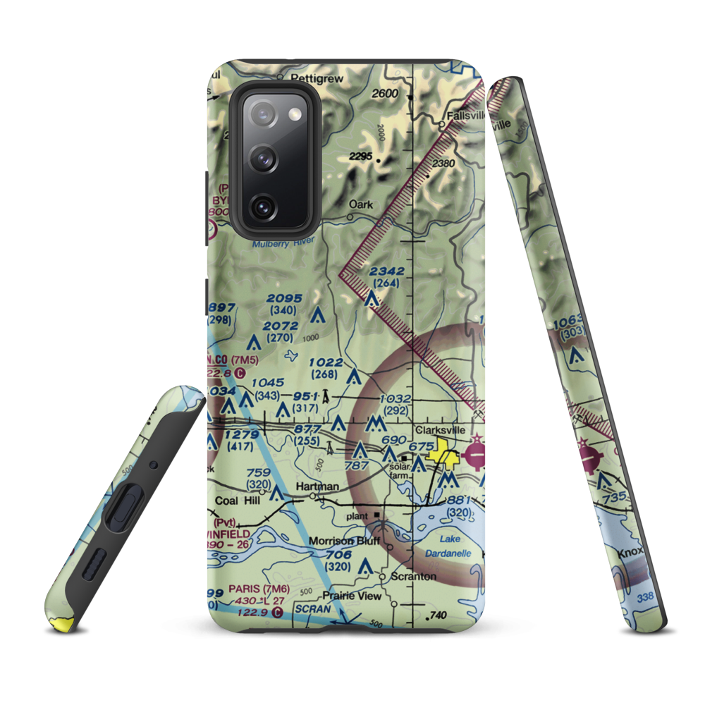Johnson Farm Lines Airport (US-0014) VFR Sectional Samsung Phone Case Samsung Galaxy S20 FE model shown