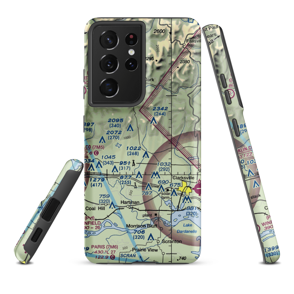 Johnson Farm Lines Airport (US-0014) VFR Sectional Samsung Phone Case Samsung Galaxy S21 Ultra model shown