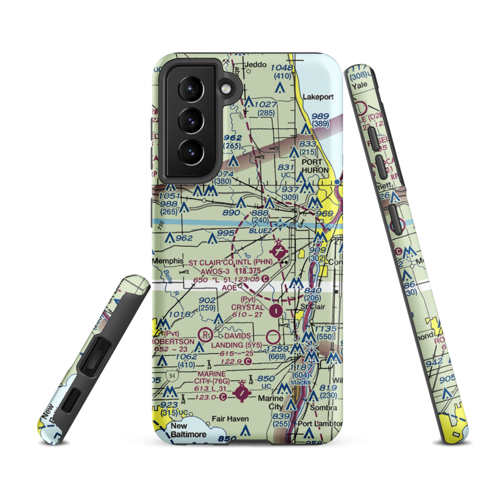 Johnson Field (11G) VFR Sectional Samsung Phone Case Samsung Galaxy S21 FE model shown