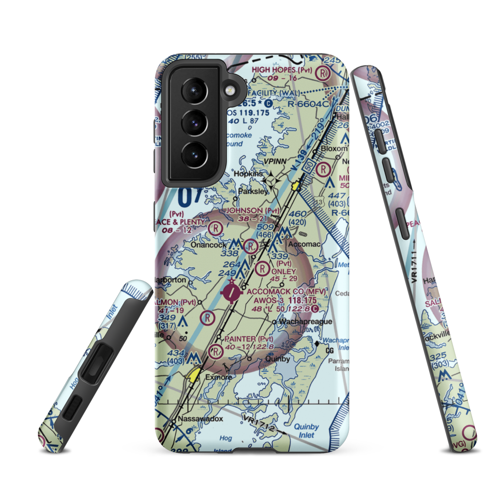 Johnson Field (VA91) VFR Sectional Samsung Phone Case Samsung Galaxy S21 FE model shown