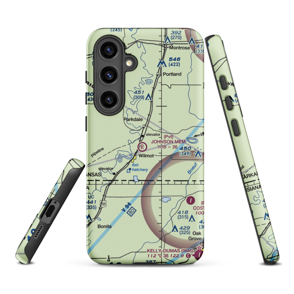 Johnson Memorial Airport (05XS) VFR Sectional Samsung Phone Case Samsung Galaxy S24 Plus model shown