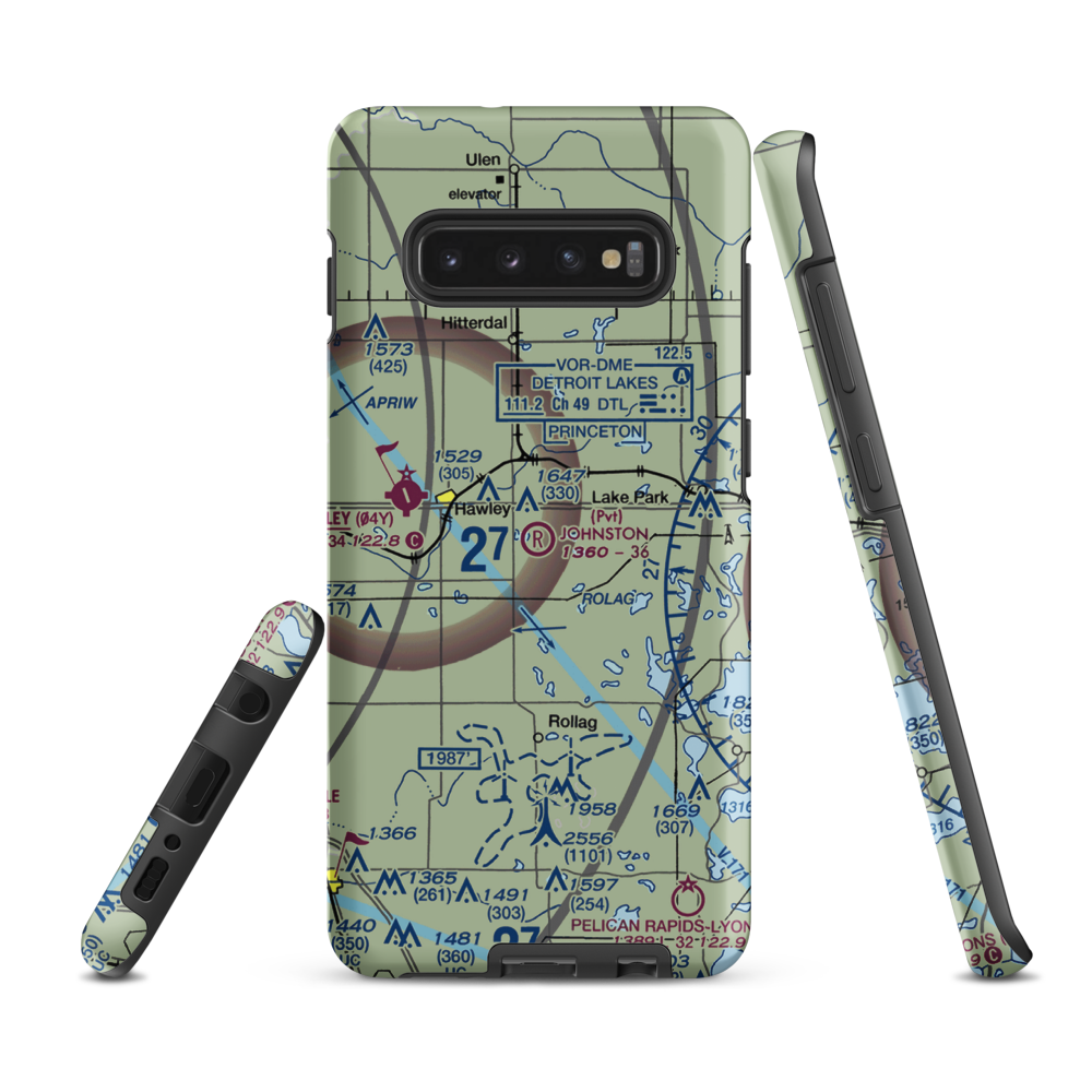 Johnston Airport (MY99) VFR Sectional Samsung Phone Case Samsung Galaxy S10 Plus model shown