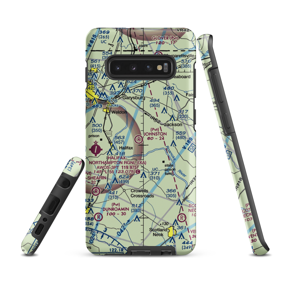 Johnston Farm Airport (10NC) VFR Sectional Samsung Phone Case Samsung Galaxy S10 Plus model shown