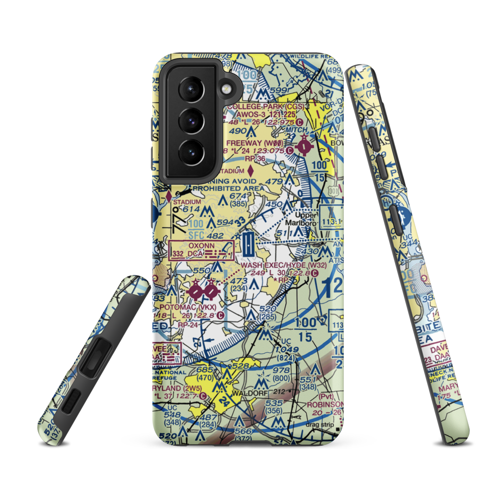 Joint Base Andrews (ADW) VFR Sectional Samsung Phone Case Samsung Galaxy S21 FE model shown