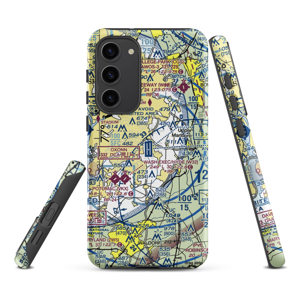 Joint Base Andrews (ADW) VFR Sectional Samsung Phone Case Samsung Galaxy S23 Plus model shown
