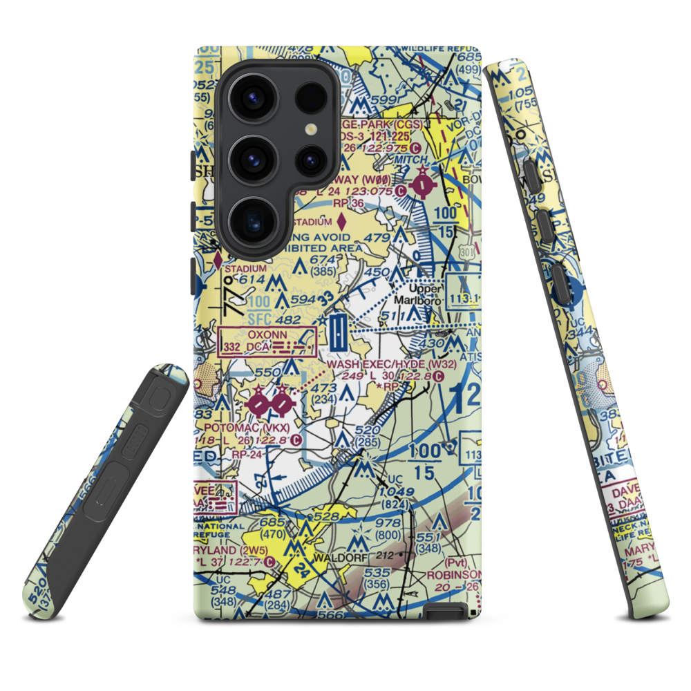 Joint Base Andrews (ADW) VFR Sectional Samsung Phone Case Samsung Galaxy S23 Ultra model shown