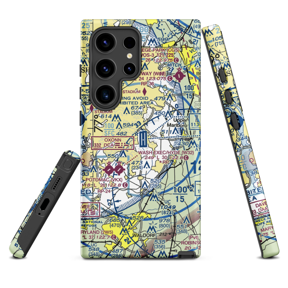 Joint Base Andrews (ADW) VFR Sectional Samsung Phone Case Samsung Galaxy S24 Ultra model shown