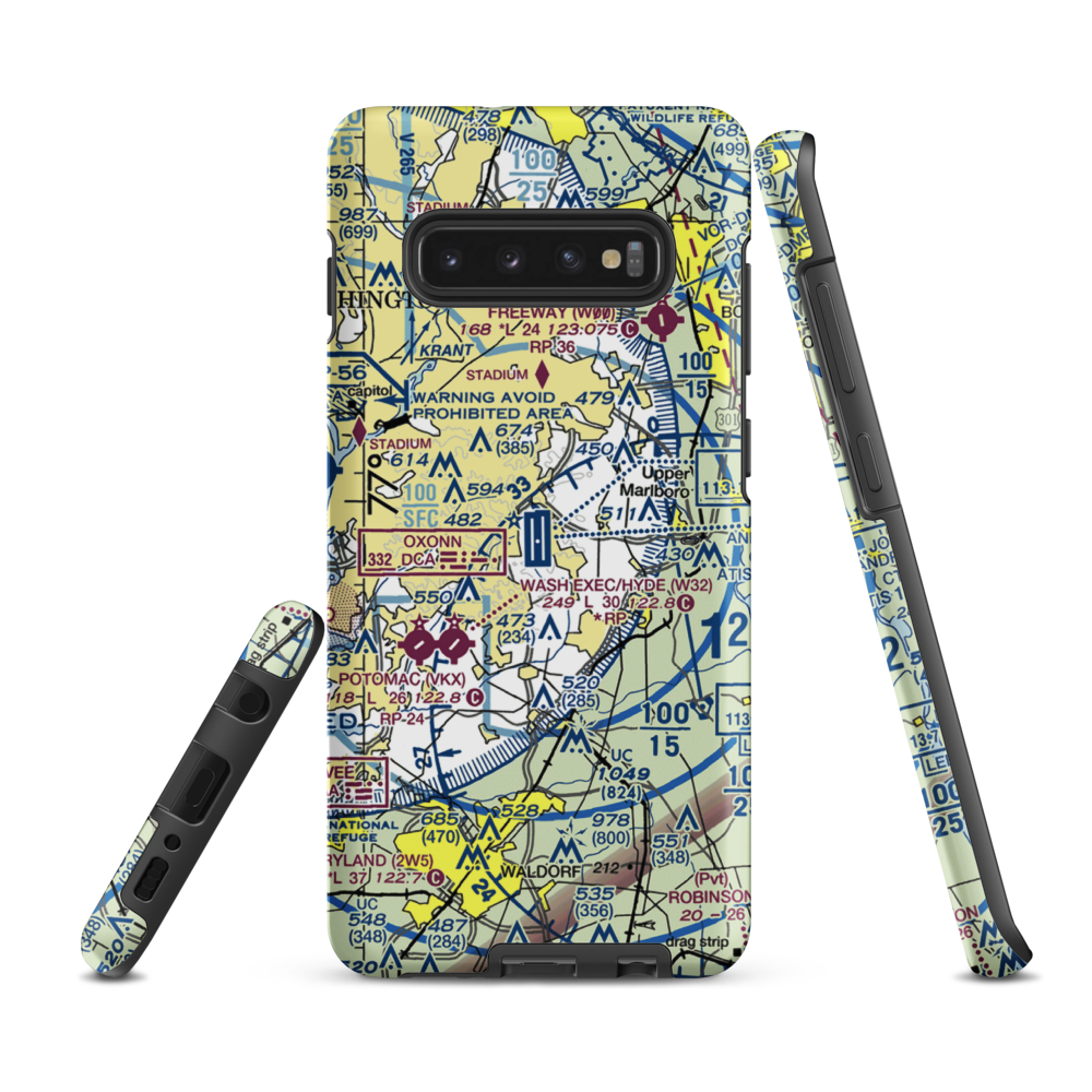 Joint Base Andrews (ADW) VFR Sectional Samsung Phone Case Samsung Galaxy S10 Plus model shown