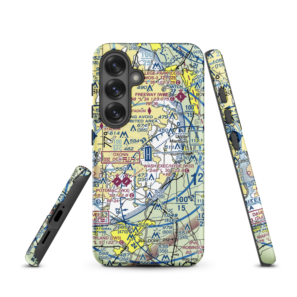 Joint Base Andrews (ADW) VFR Sectional Samsung Phone Case Samsung Galaxy S25 model shown
