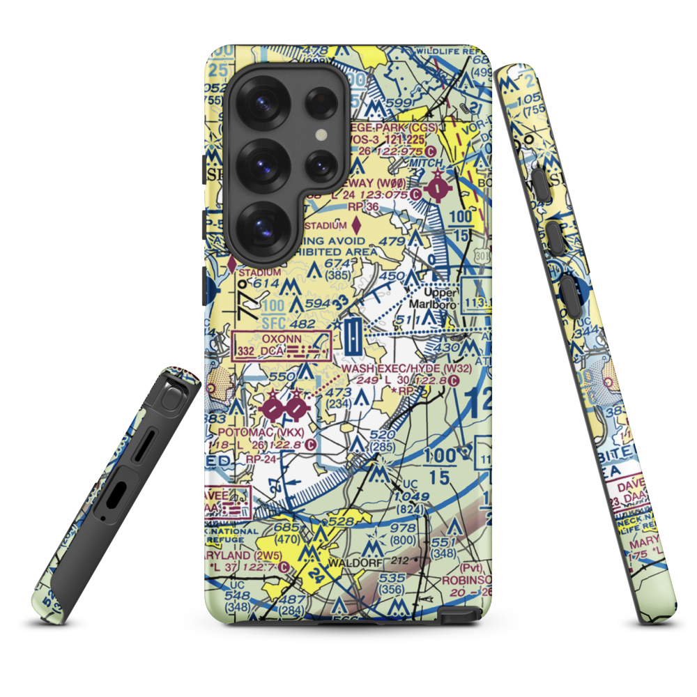 Joint Base Andrews (ADW) VFR Sectional Samsung Phone Case Samsung Galaxy S25 Ultra model shown