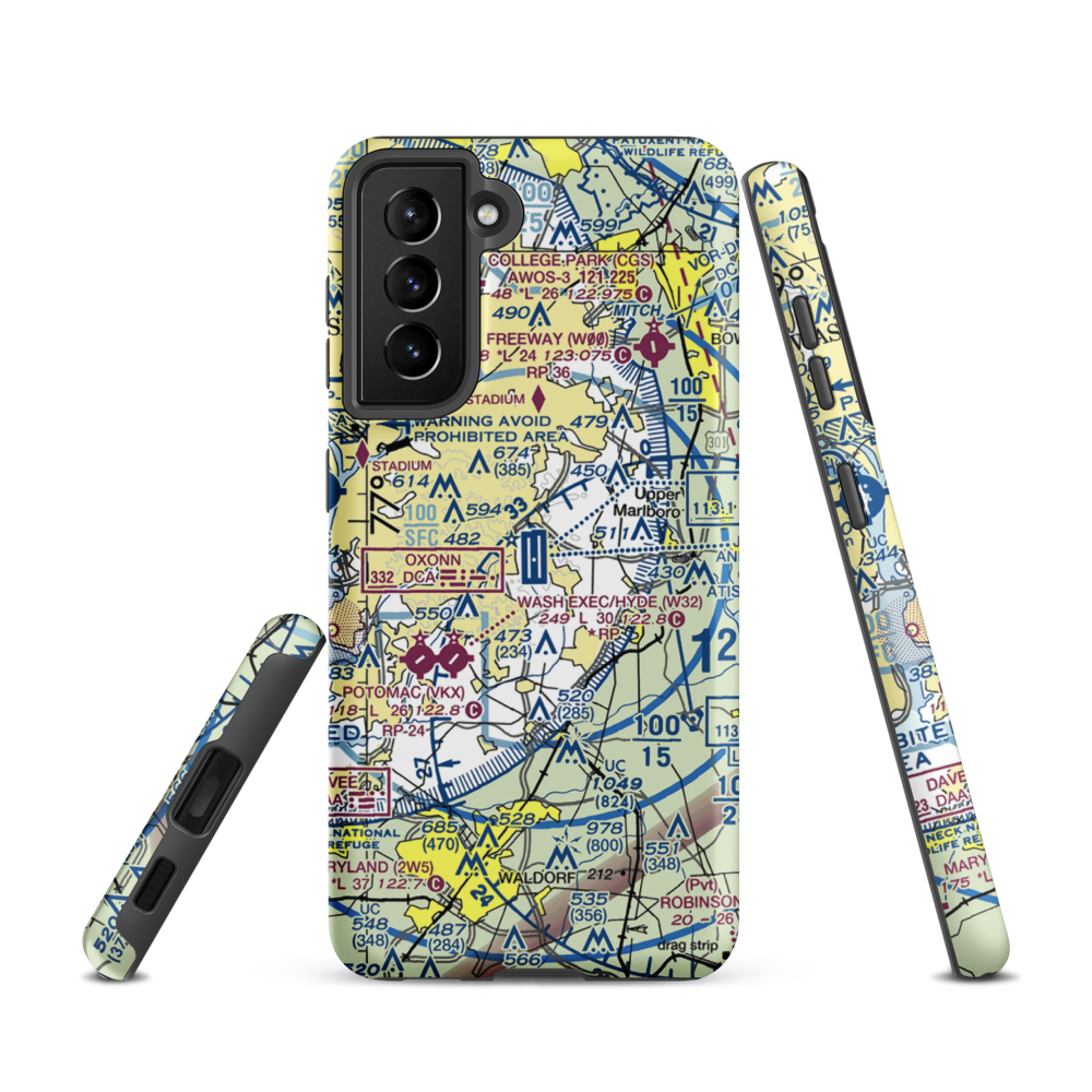 Joint Base Andrews (ADW) VFR Sectional Samsung Phone Case Samsung Galaxy S21 model shown