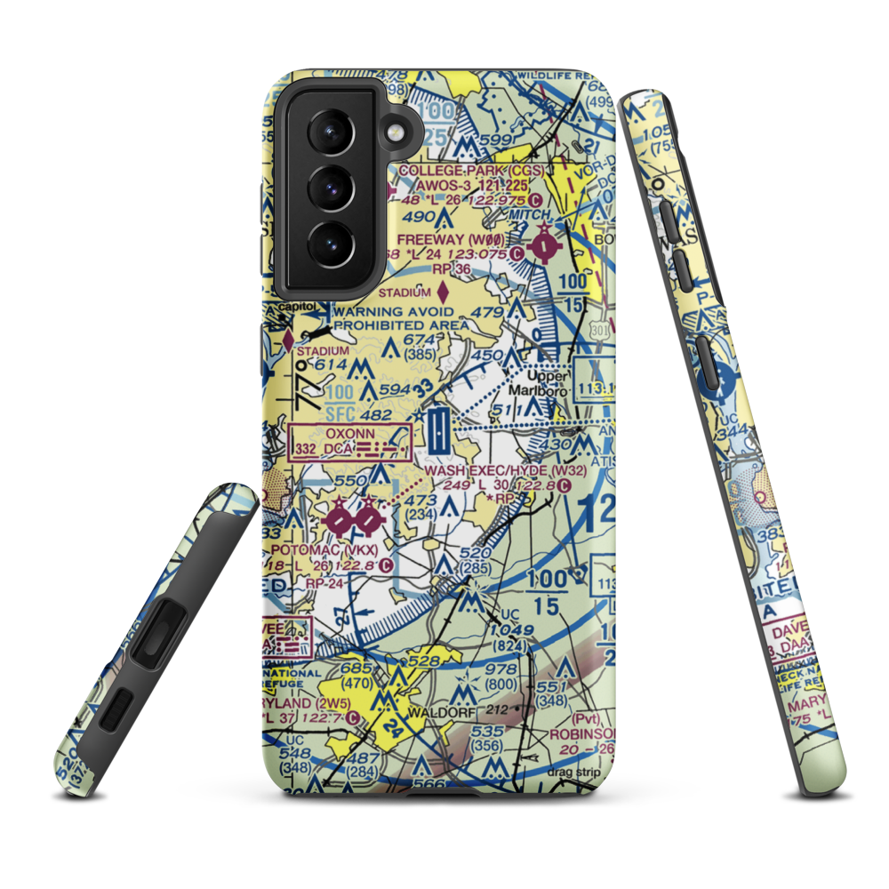 Joint Base Andrews (ADW) VFR Sectional Samsung Phone Case Samsung Galaxy S21 FE model shown