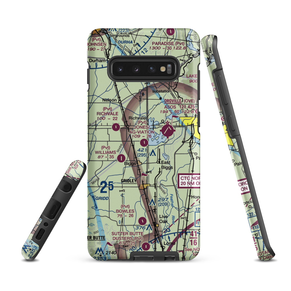 Jones/Ag-Viation Airport (CL23) VFR Sectional Samsung Phone Case Samsung Galaxy S10 Plus model shown