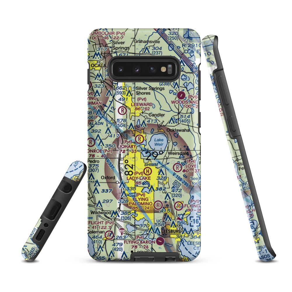 Jordan Seaplane Base (FD79) VFR Sectional Samsung Phone Case Samsung Galaxy S10 Plus model shown