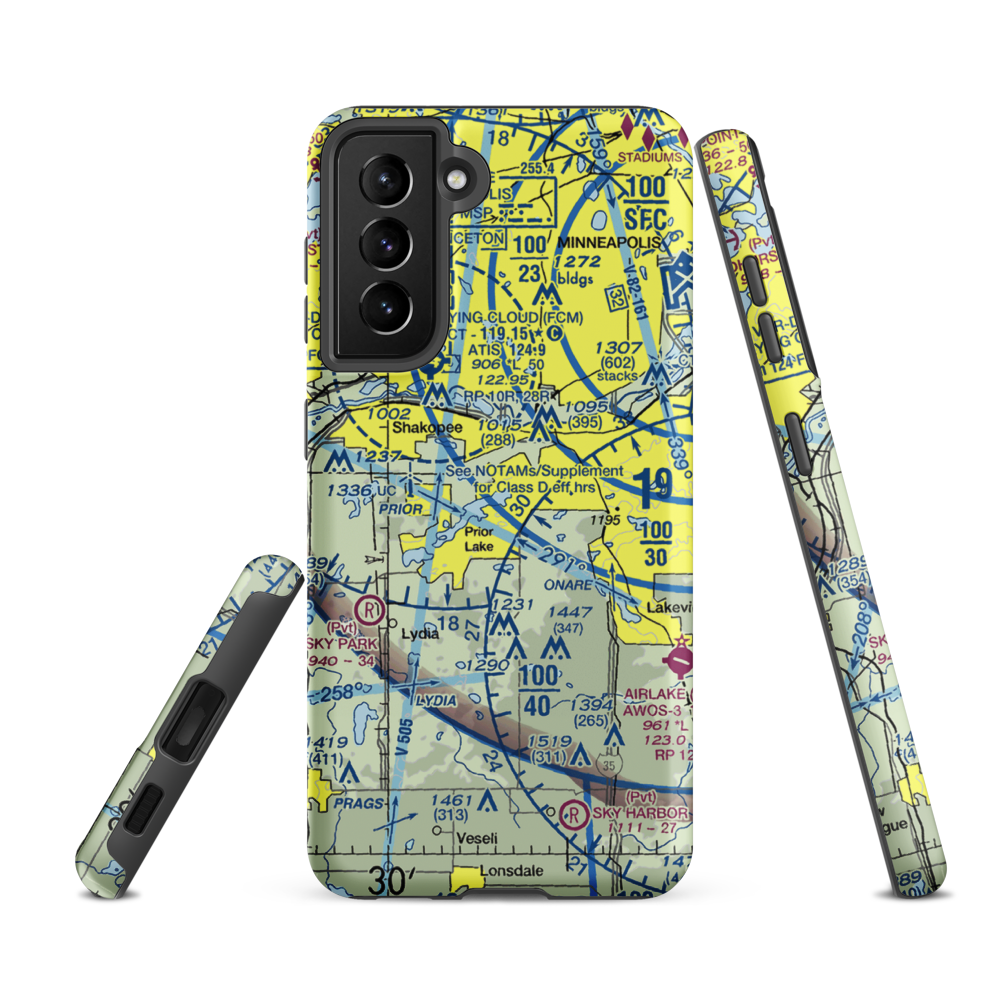 Jorgensen's Landing Seaplane Base (MY34) VFR Sectional Samsung Phone Case Samsung Galaxy S21 FE model shown