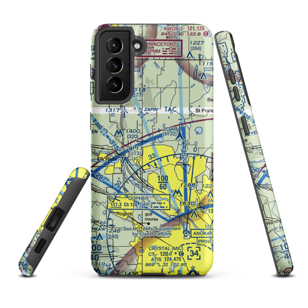 Joyner Airport (US-0052) VFR Sectional Samsung Phone Case Samsung Galaxy S21 FE model shown