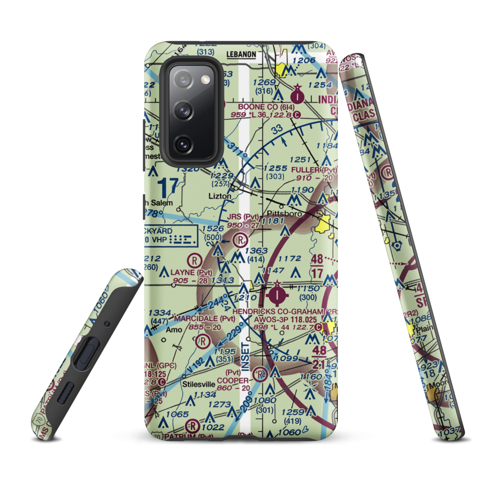 Jr's Airport (11IN) VFR Sectional Samsung Phone Case Samsung Galaxy S20 FE model shown