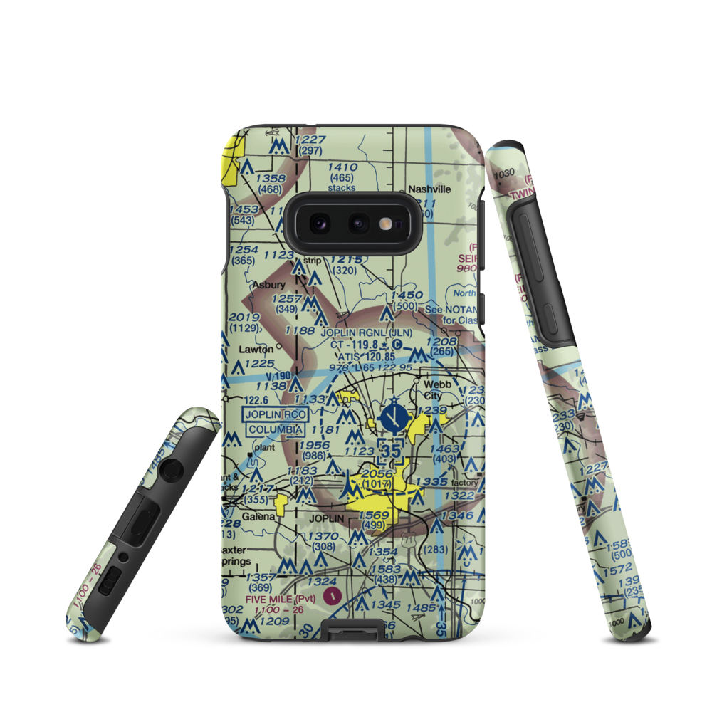 Jta Asbell Field (MO22) VFR Sectional Samsung Phone Case Samsung Galaxy S10 Plus model shown