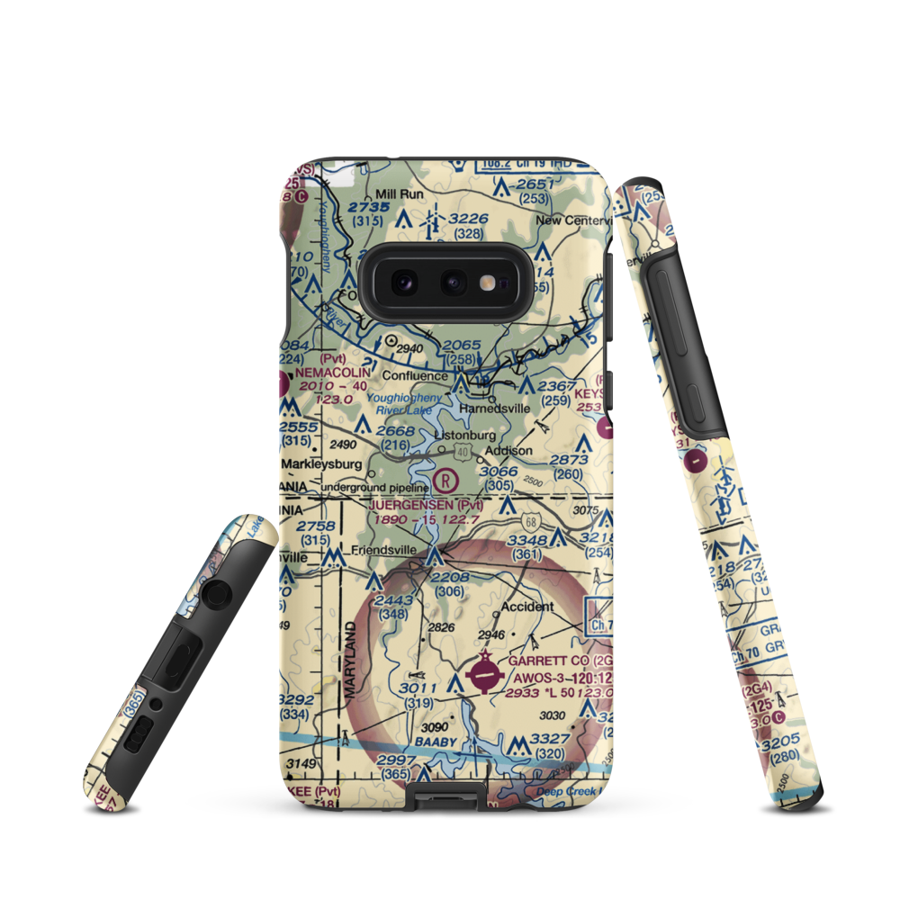 Juergensen Airpark and Maritime Facility Airport (PS27) VFR Sectional Samsung Phone Case Samsung Galaxy S10e model shown