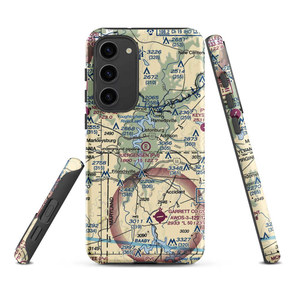 Juergensen Airpark and Maritime Facility Airport (PS27) VFR Sectional Samsung Phone Case Samsung Galaxy S23 Plus model shown