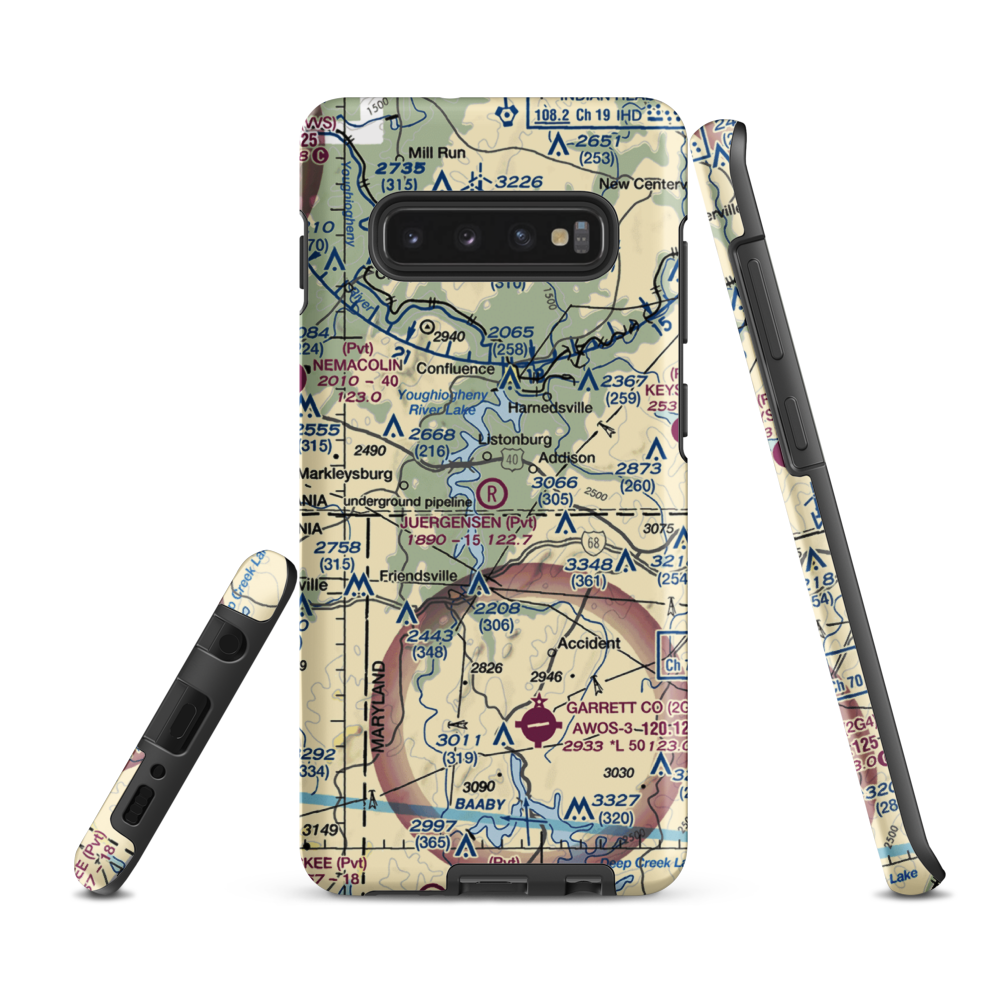 Juergensen Airpark and Maritime Facility Airport (PS27) VFR Sectional Samsung Phone Case Samsung Galaxy S10 Plus model shown