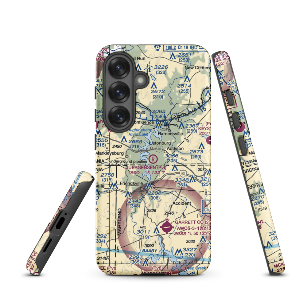 Juergensen Airpark and Maritime Facility Airport (PS27) VFR Sectional Samsung Phone Case Samsung Galaxy S25 model shown