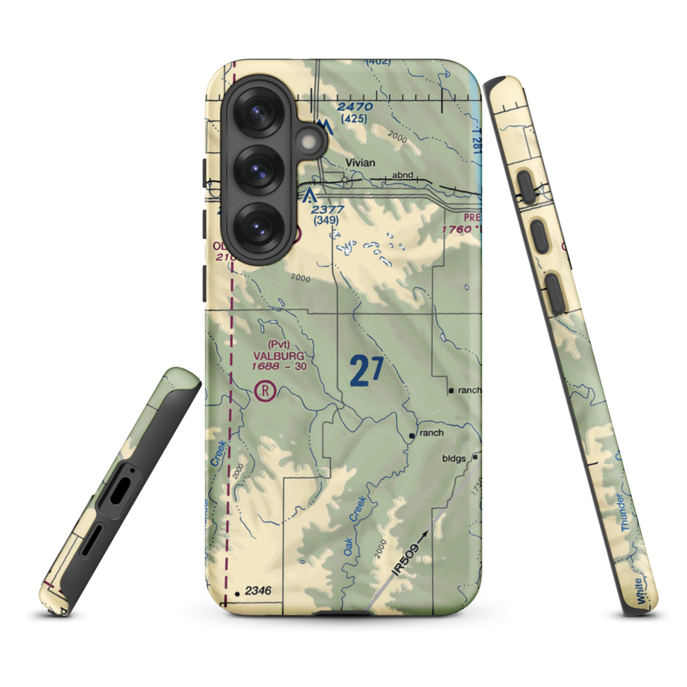 Juhnke Airport (0SD8) VFR Sectional Samsung Phone Case Samsung Galaxy S25 Plus model shown
